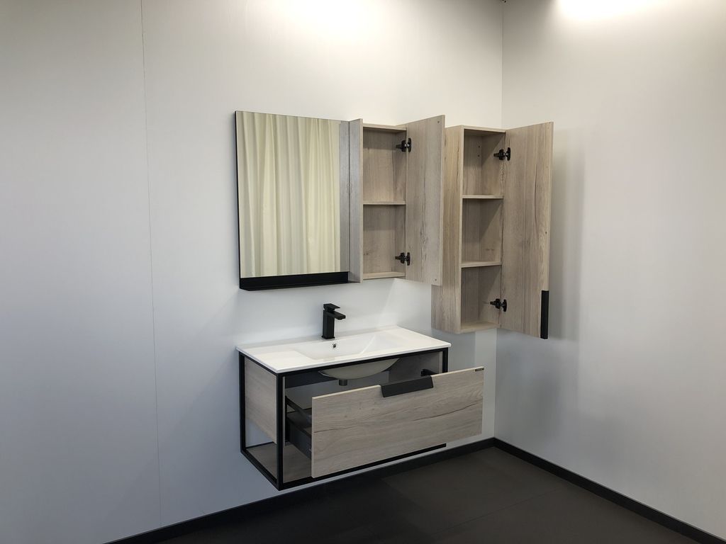 Приобрести сomforty тумба с раковиной бонн 90 графит/дуб дымчатый