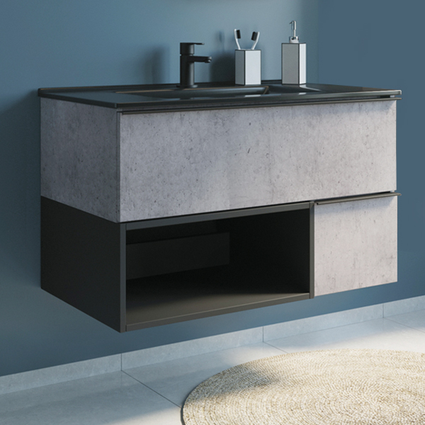 Приобрести сomforty тумба с раковиной "франкфурт-90", светлый бетон с раковиной