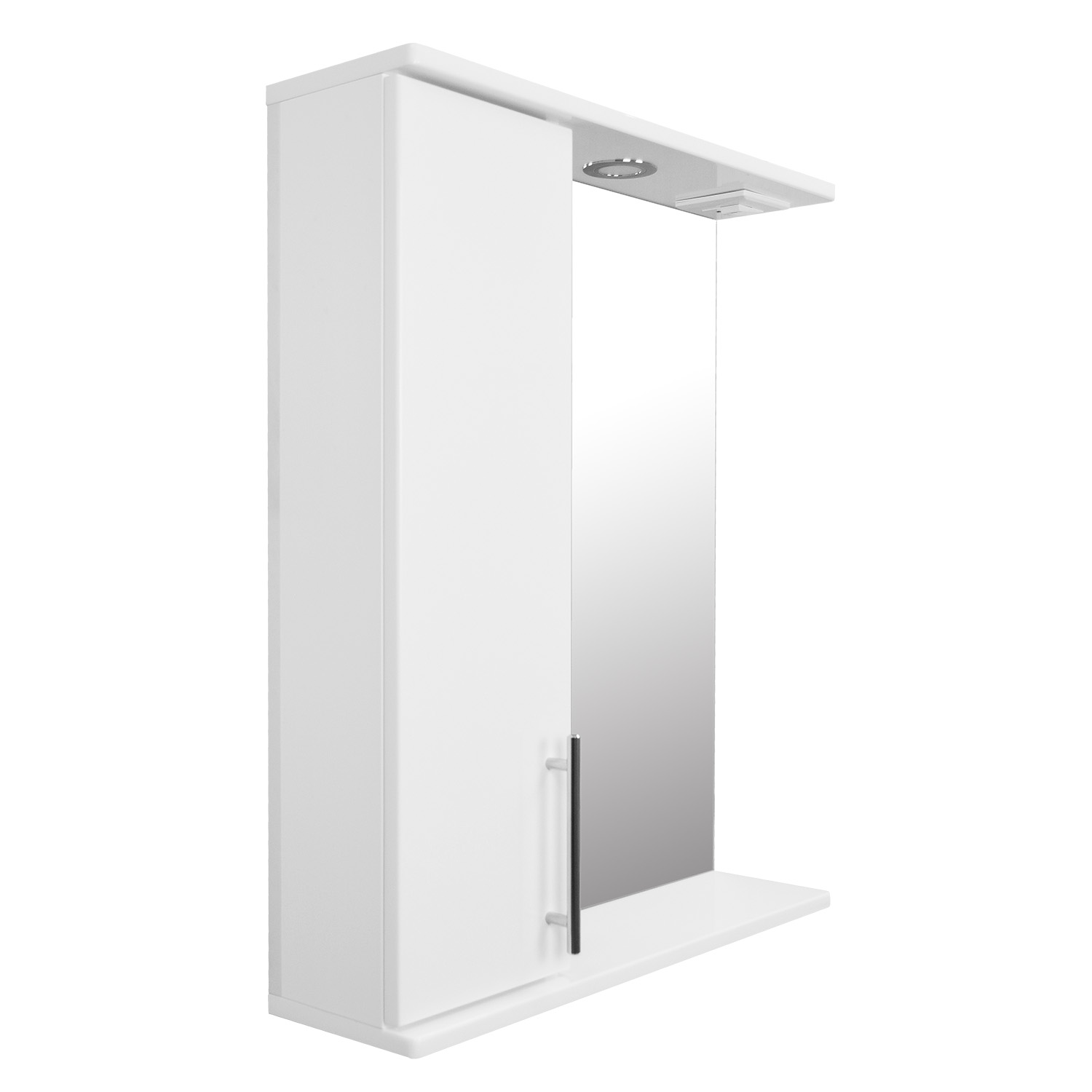 Приобрести loranto зеркало-шкаф karina 60 60х74,5 см, с подсветкой, левостороннее, белое (cs00086508)