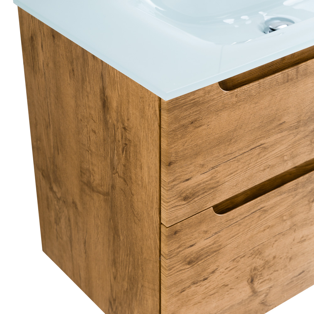 Приобрести belbagno тумба с раковиной etna-h60 80 см, подвесная rovere nature, стеклянная раковина