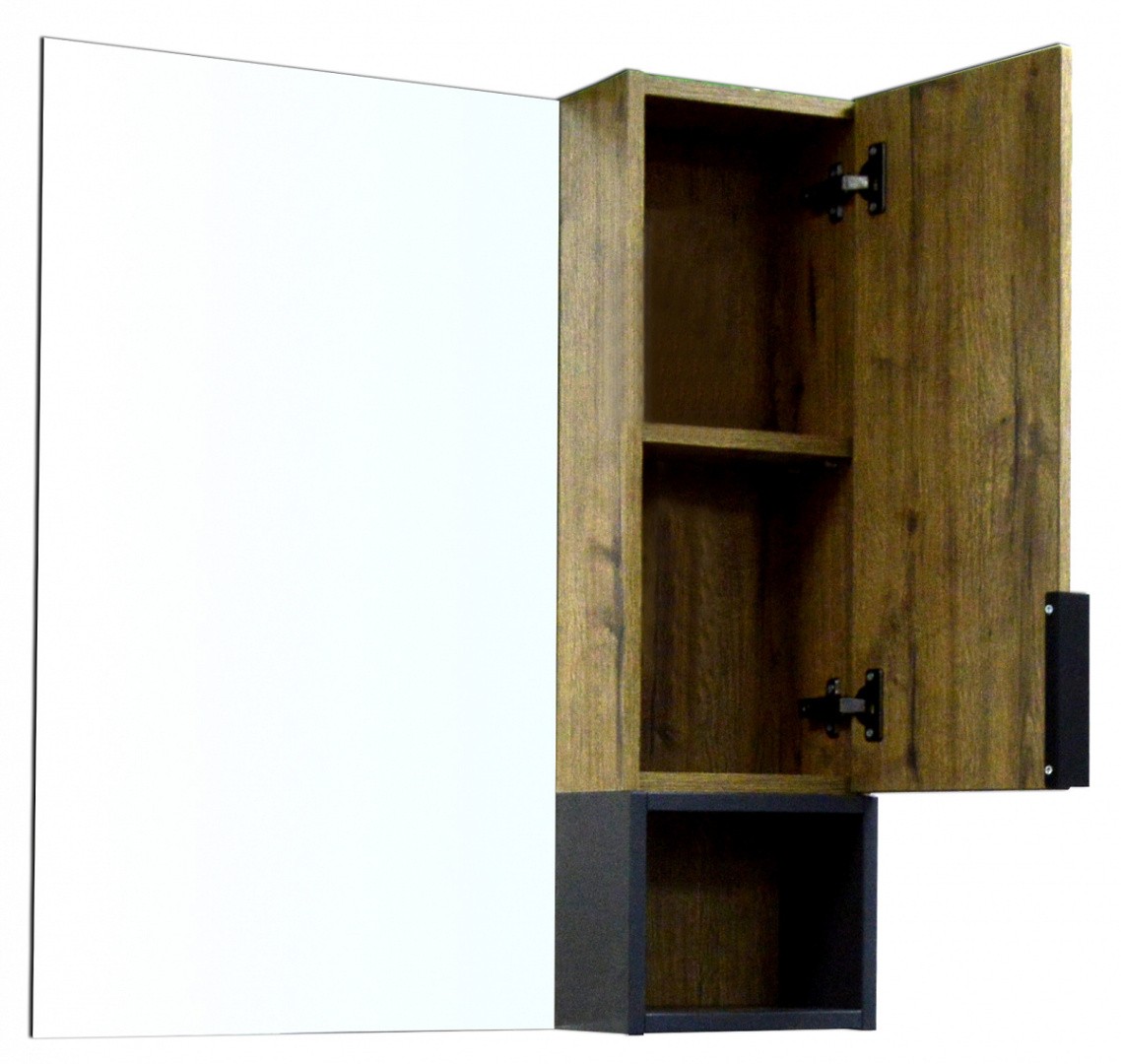 Приобрести зеркало-шкаф azario gris 75, дуб веллингтон/антрацит