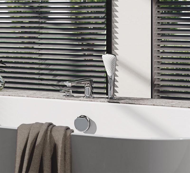 Приобрести kludi смеситель на борт ванны ameo, 3 -отверстия, хром 414470575