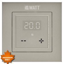IQWATT Электронный терморегулятор IQ THERMOSTAT D шампань , Ж\К экран
