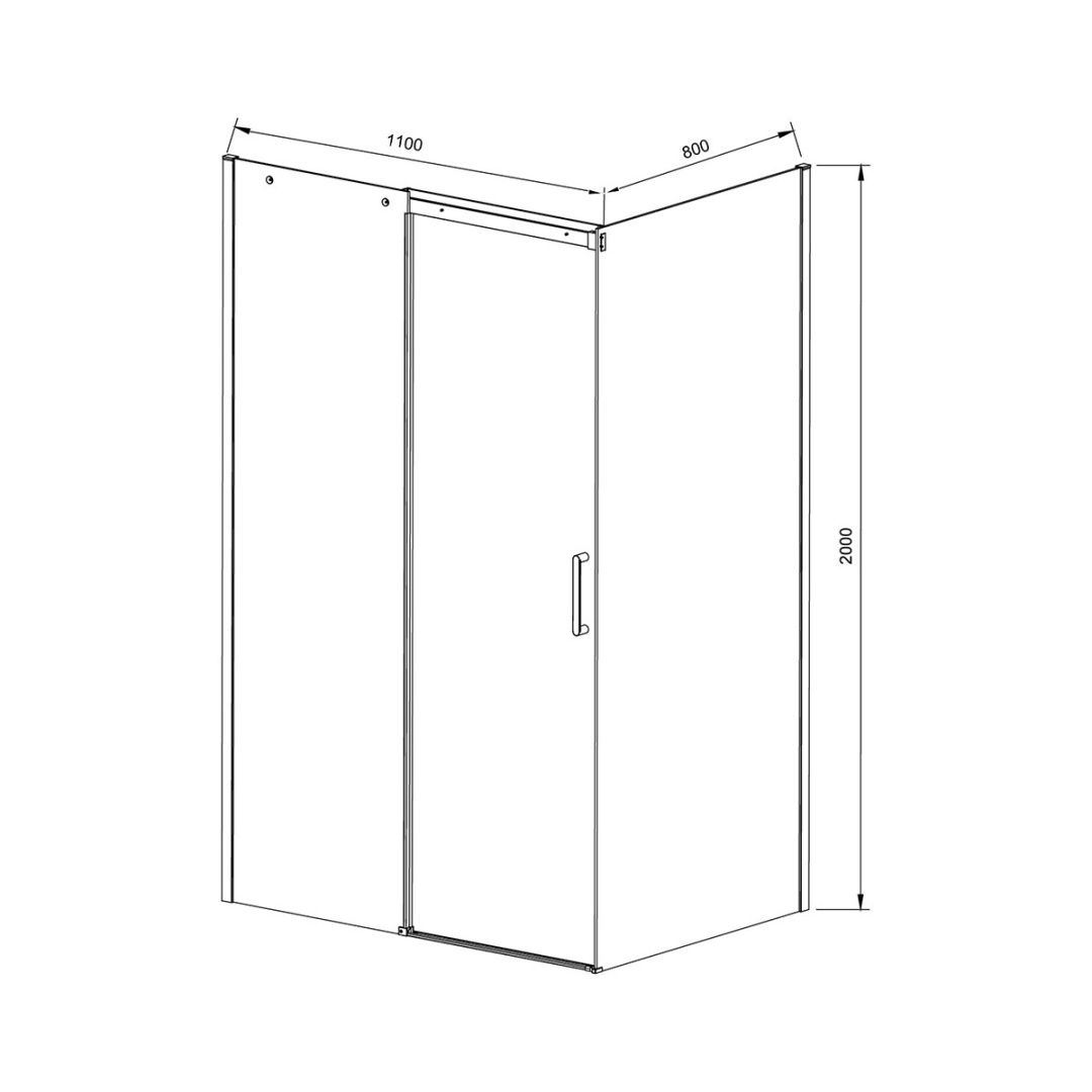 Приобрести vincea душевое ограждение dice 80х110 см, прозрачное, черное vsr-4d8011clb