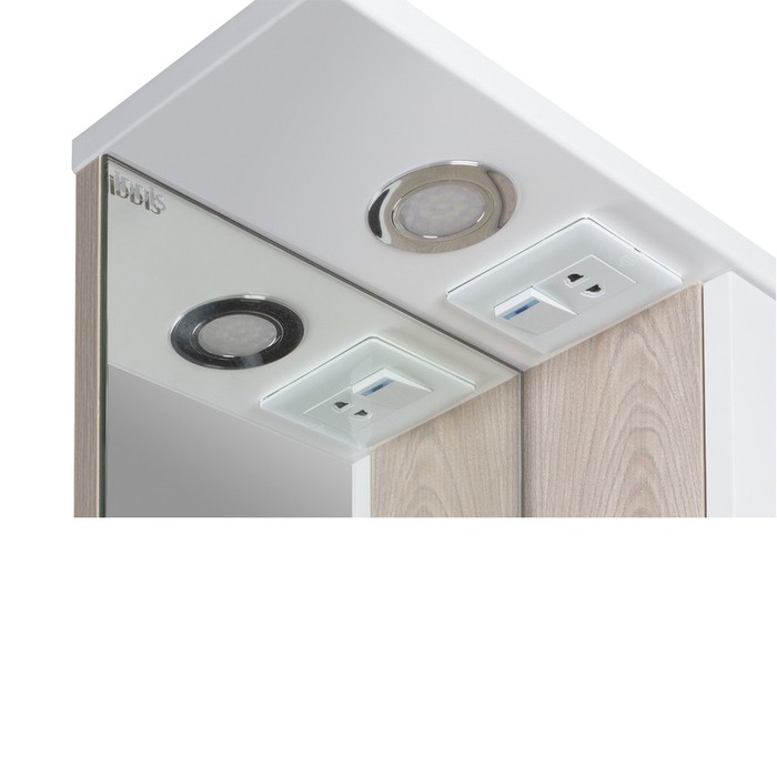 Приобрести iddis зеркало-шкаф sena 50х83,9см, с подсветкой, белый\под дерево sen5000i99