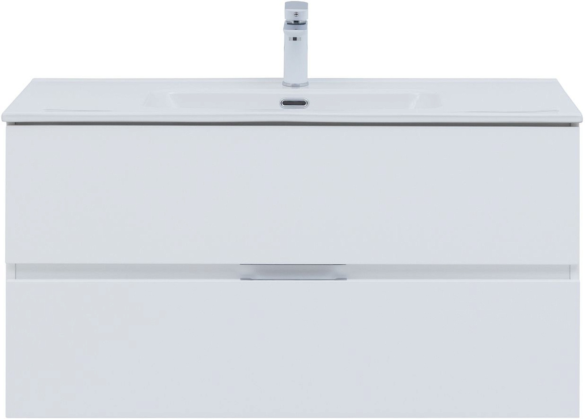 Приобрести aquanet тумба с раковиной алвита new 100 см, 2 ящика, белая матовая