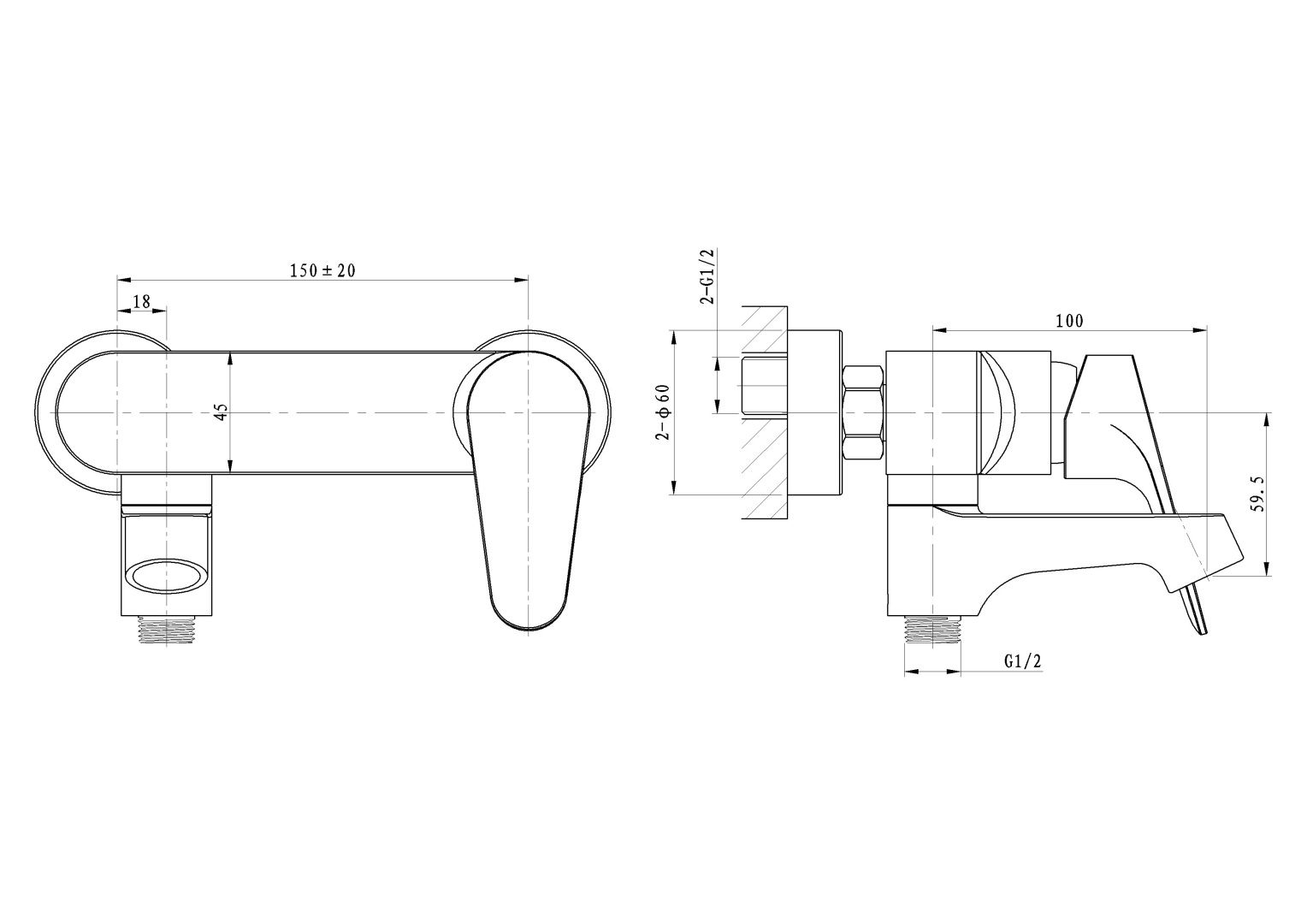Приобрести смеситель для ванны wonzon & woghand balance, хром (ww-053101-cr)
