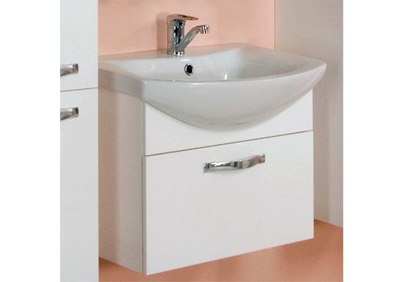 Приобрести тумба подвесная с раковиной акватон ария 65 см 1a134001aa010, 1wh207782, белый