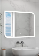 Continent Зеркало с подсветкой Fantasy 80х60 см, белое