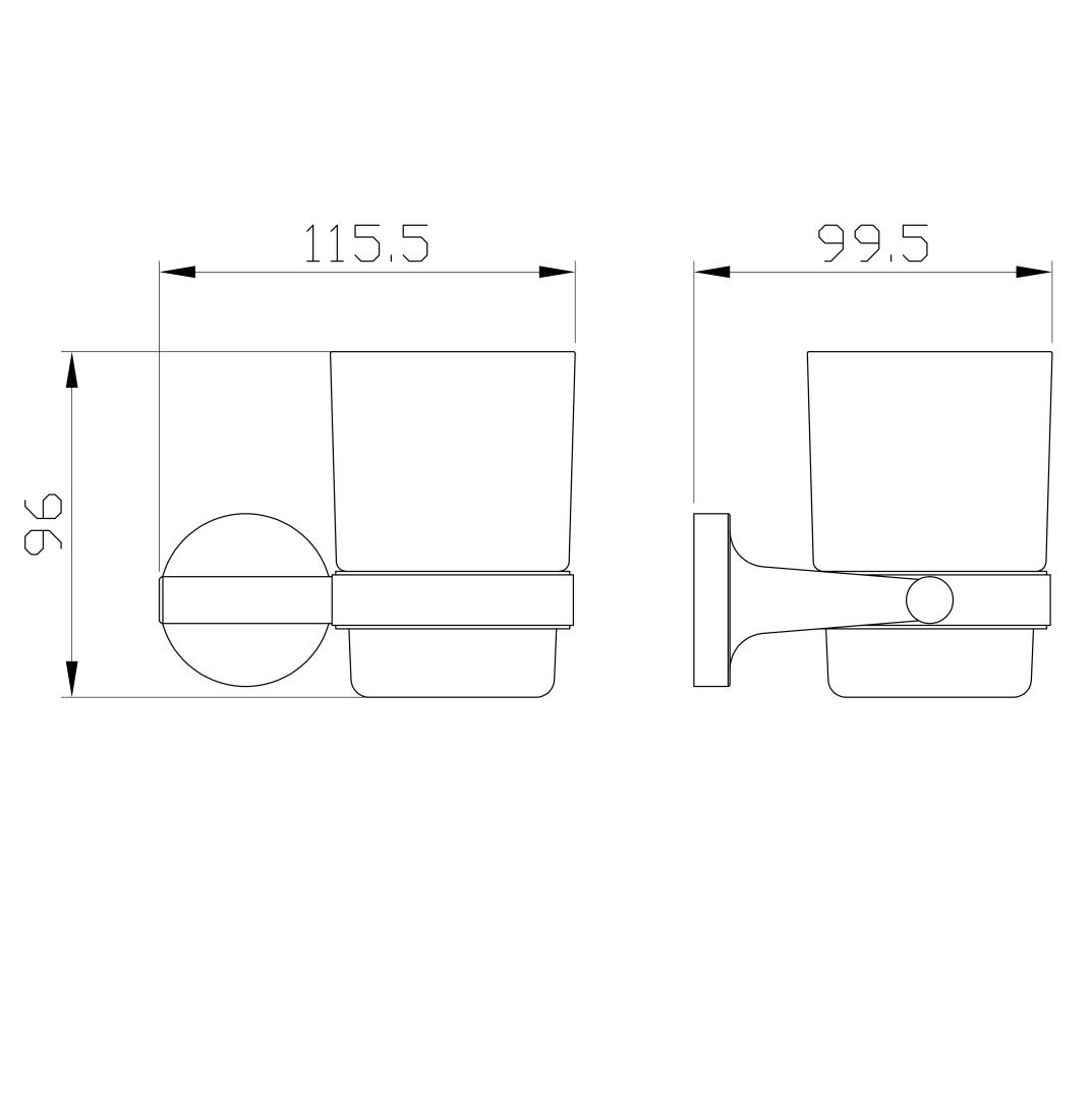 Приобрести стакан для зубных щеток с держателем wonzon & woghand simple, хром (ww-6521)