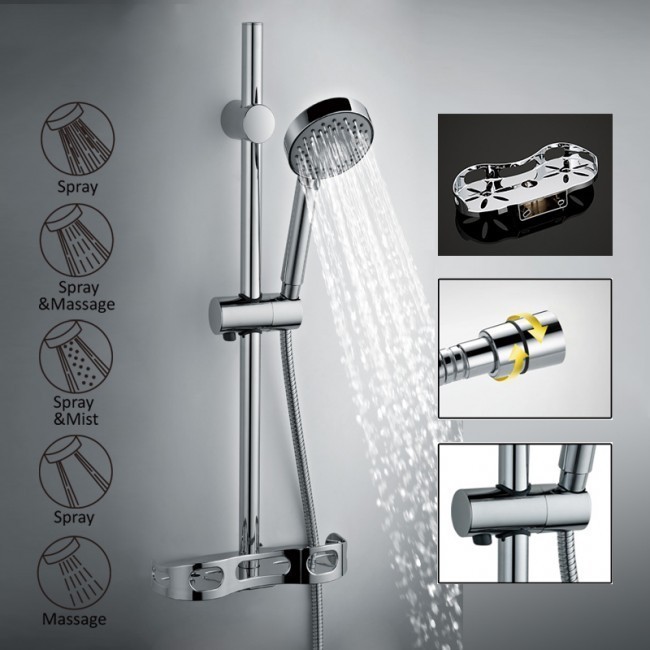 Приобрести gappo душевой гарнитур g8002 с полкой, хром 88612