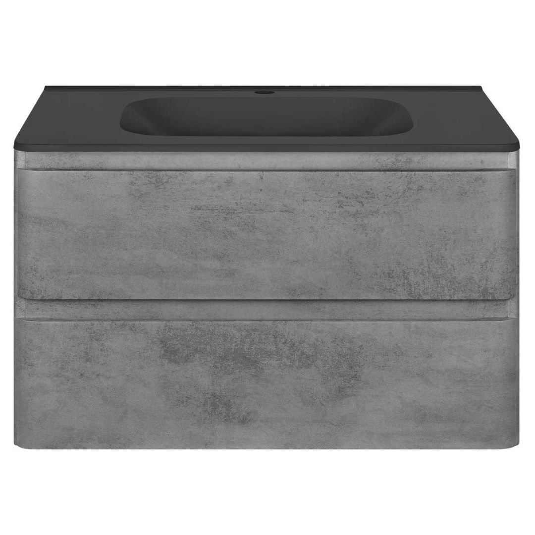 Приобрести vincea тумба подвесная vico 80 см, бетон с черной матовой раковиной vmc-2v800bt;vcb-2vp800b