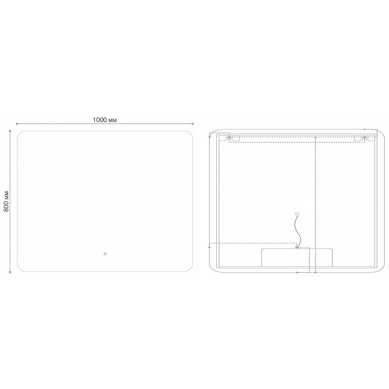 Приобрести grossman зеркало с подсветкой elegans промо 100х80 см, белое 17100801