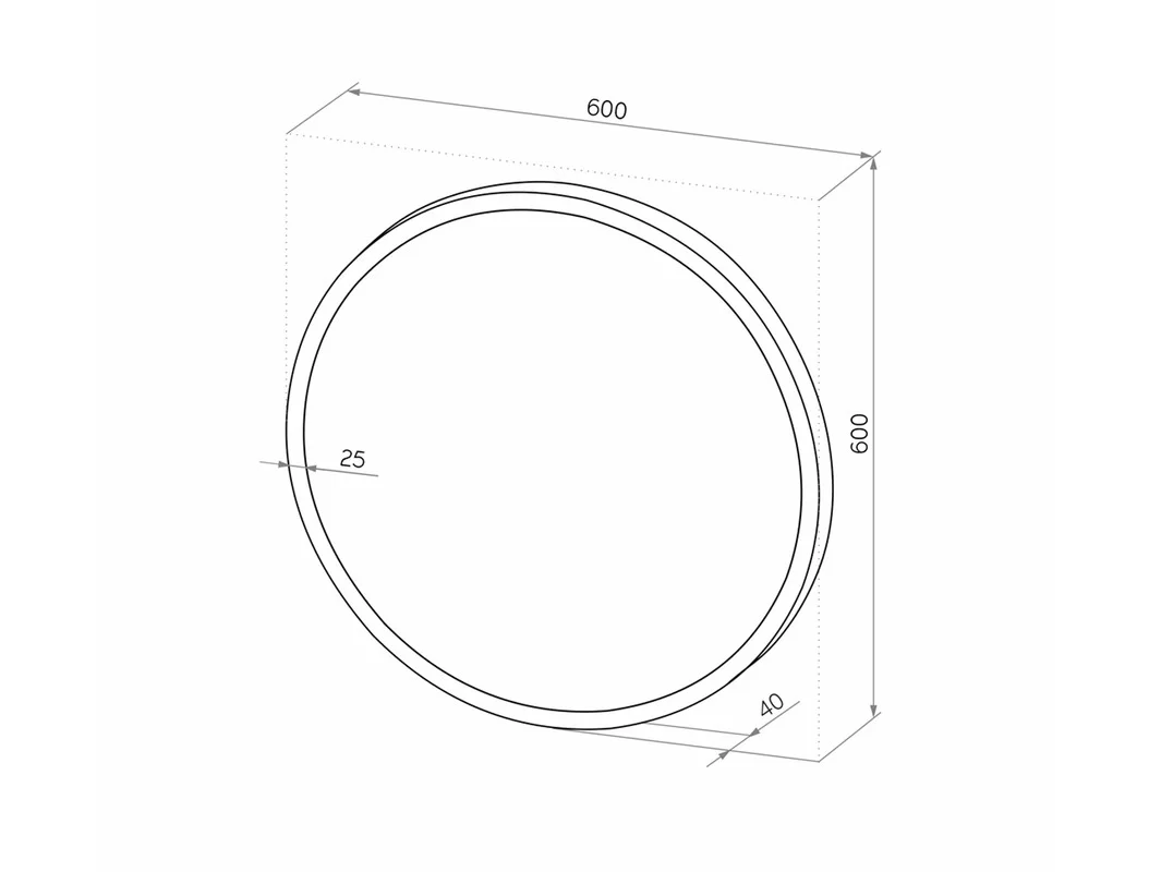 Приобрести continent зеркало с подсветкой infinity black 60х60 см, черный