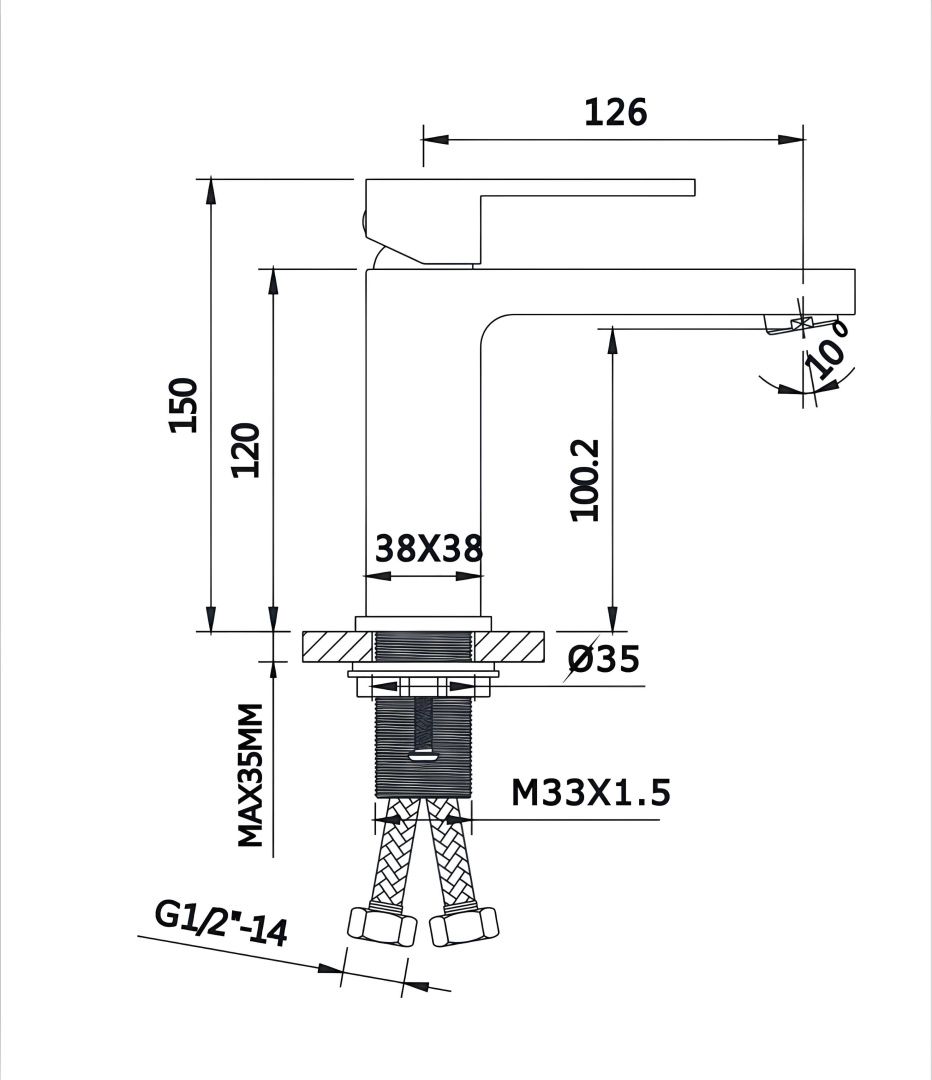Приобрести hayzburg смеситель для раковины, графит hb-1007gg