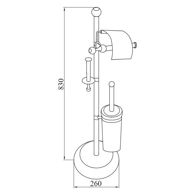 Приобрести boheme стойка для ванной комнаты hermitage, хром 10398