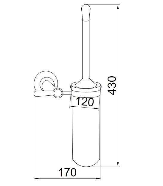 Приобрести boheme ершик для унитаза puro, хром\кристаллы 10711