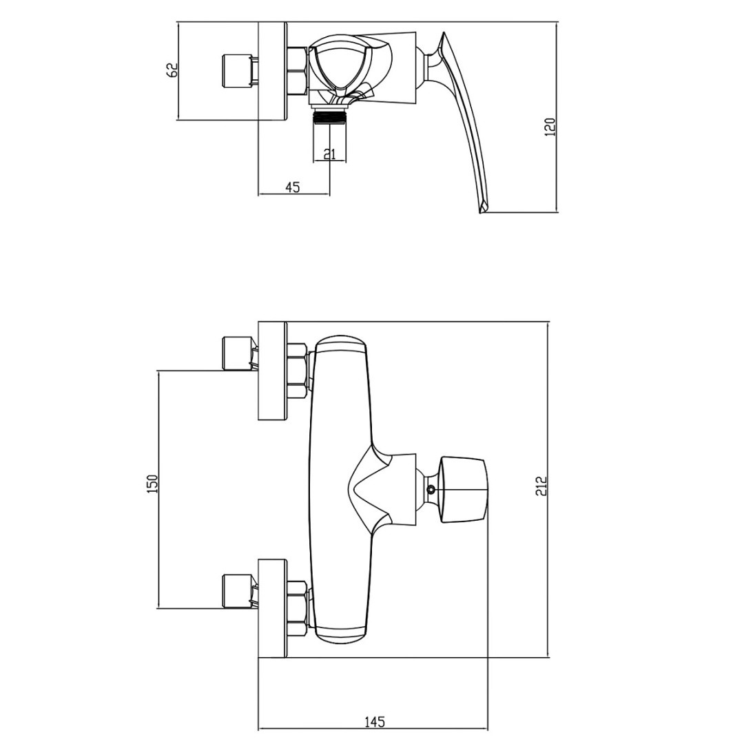 Приобрести azario смеситель для душа reuleaux 212мм, хром az-vwf338296c