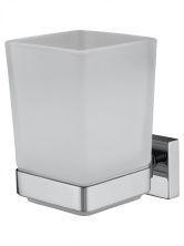 Стакан для зубных щеток с держателем WONZON & WOGHAND FLAT, Хром (WW-9721)