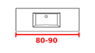 Раковины столешницы 80-90 см