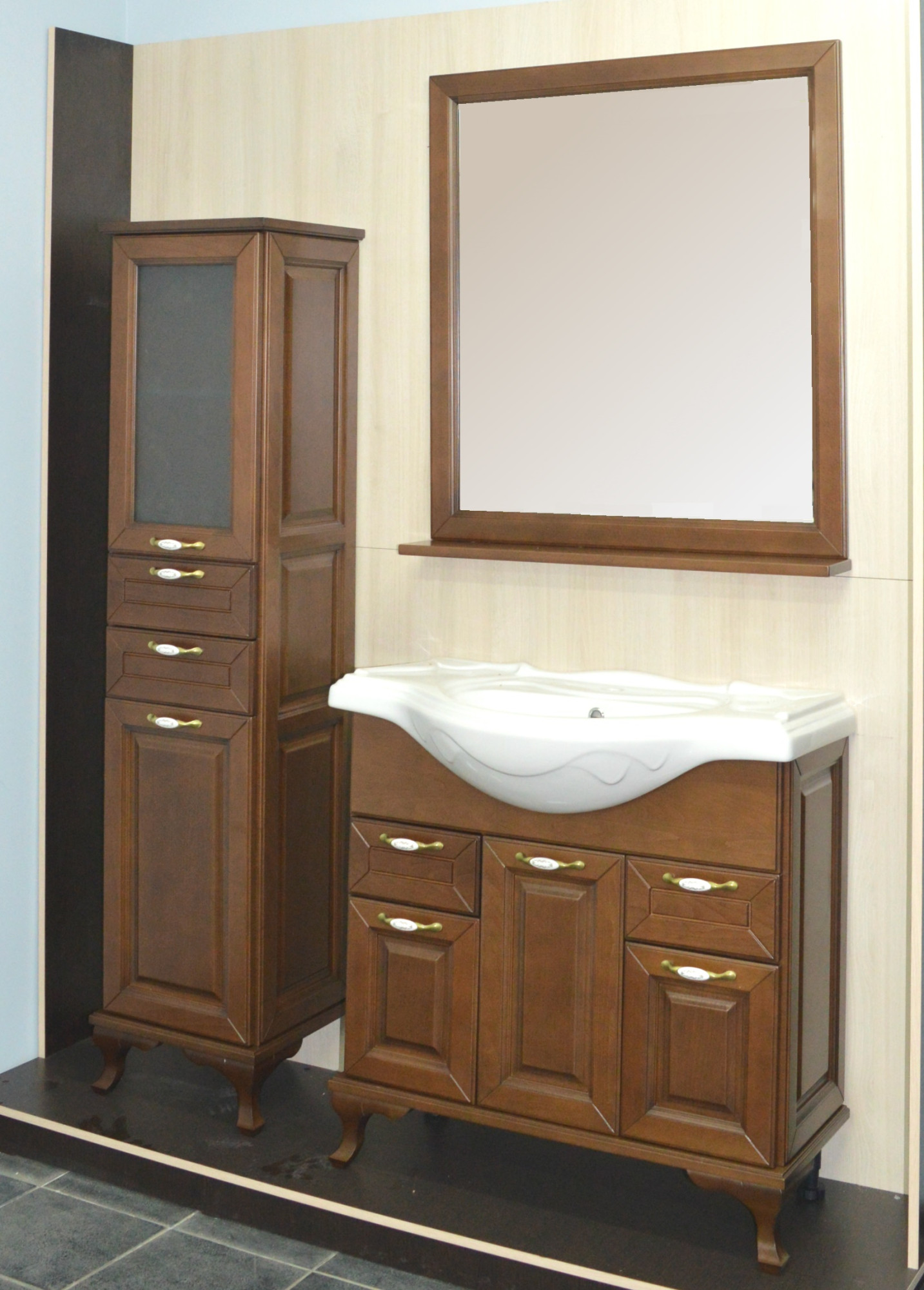 Приобрести loranto пенал пандора 40 см орех, массив бук, левосторонний cs00028881