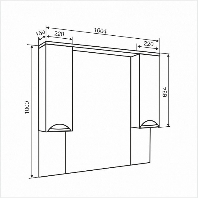 Приобрести aqua de marco зеркало-шкаф eleganse 105 см, белый\золото 1105cgele