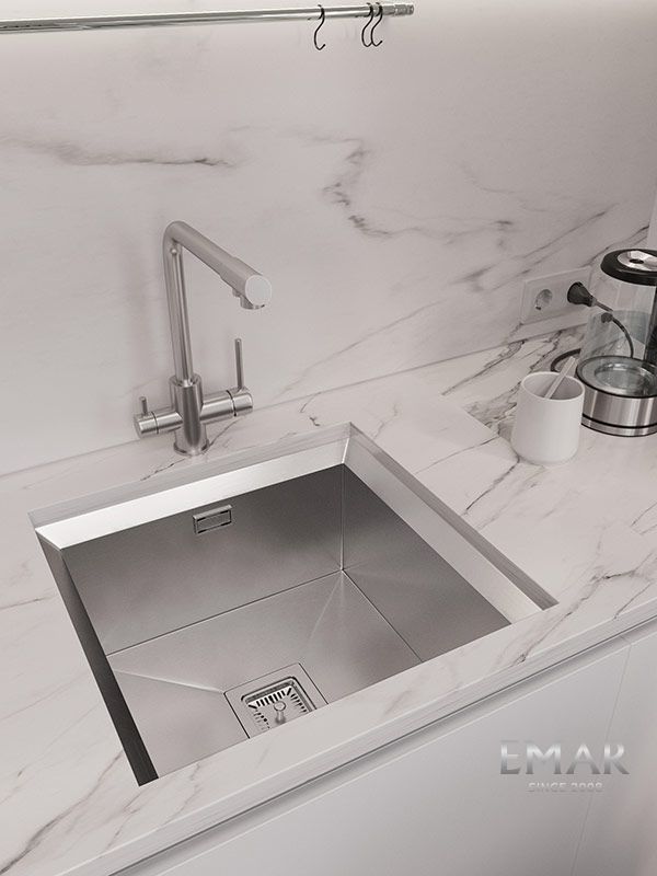 Приобрести oulin кухонная мойка 51х49 см, сатин oulin ol-fu114