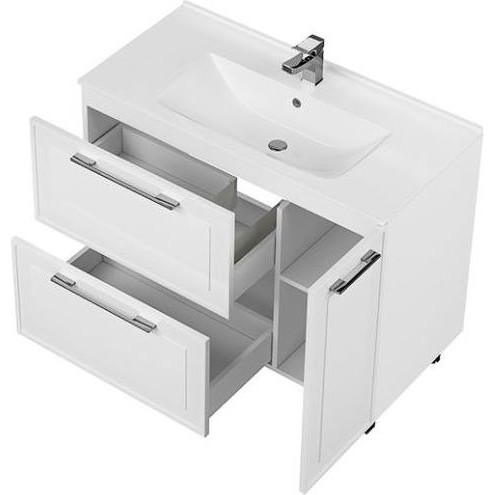 Приобрести mirsant тумба напольная адель 100 см с раковиной more-100, белая ут000048312