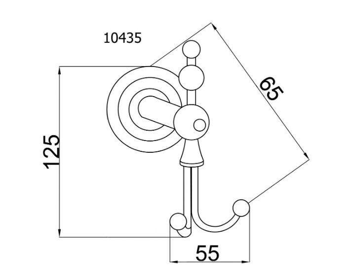 Приобрести boheme крючок для ванной комнаты brillante, хром\кристаллы 10435