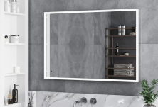 Continent Зеркало с подсветкой Stage White 100х70 см, белый