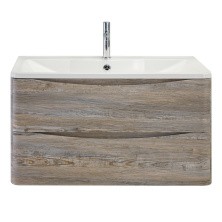 BelBagno Тумба с раковиной ACQUA 80 см, подвесная Pino Scania, белая раковина
