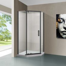Vincea Душевое ограждение Stresa 100х100 см, прозрачное, оружейная сталь VSP-1S100CLGM