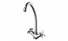 LEMARK Смеситель для кухни Partner с поворотным изливом, двухвентильный, хром LM6544C