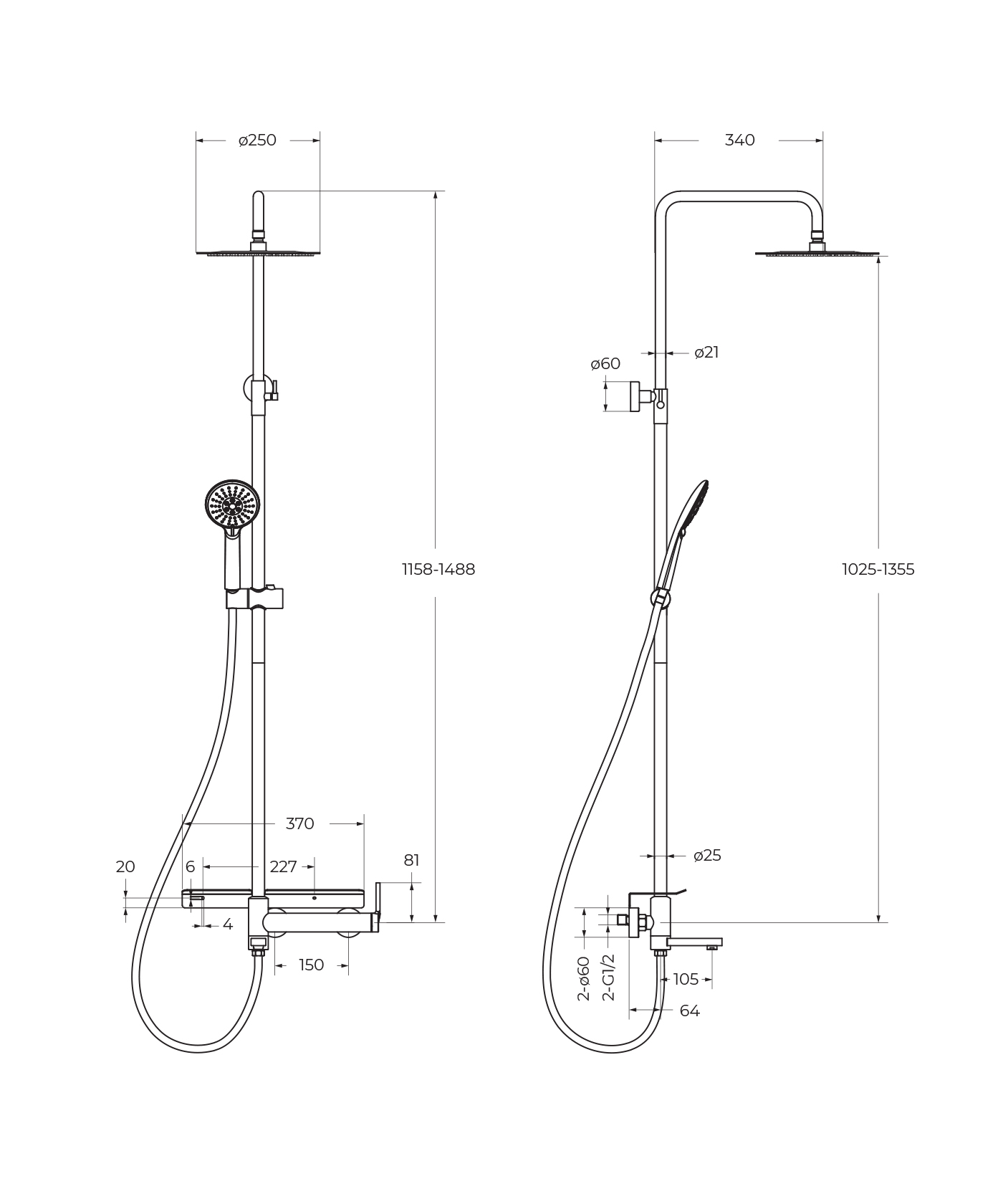 Приобрести belbagno душевая стойка etna, сатин etn-vscm-in