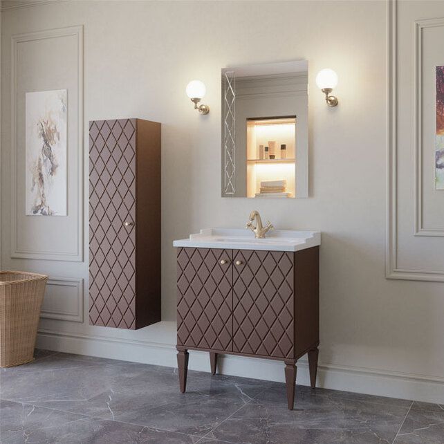 Приобрести caprigo тумба с раковиной roma 70 см, мокко