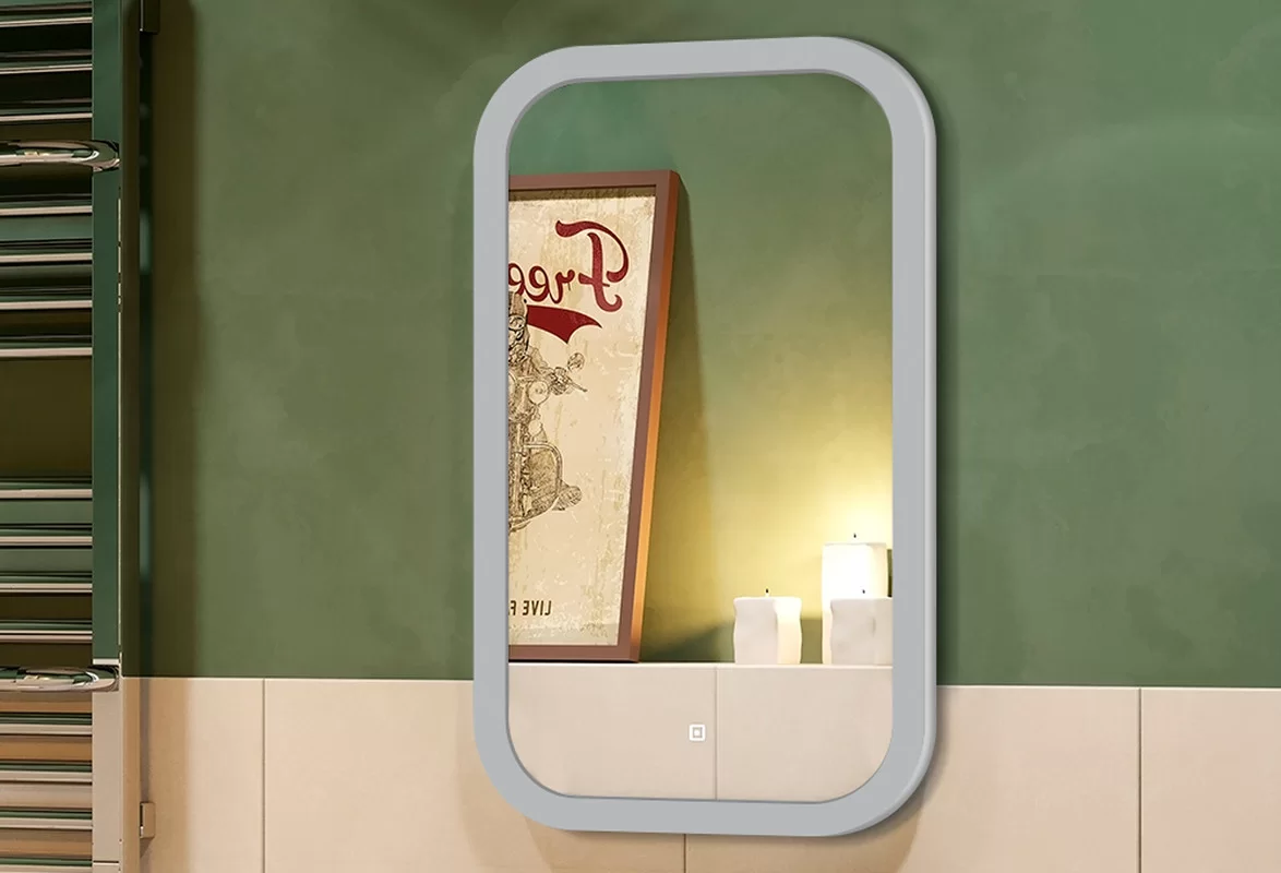 Приобрести continent зеркало с подсветкой mini 40х70 см, белое