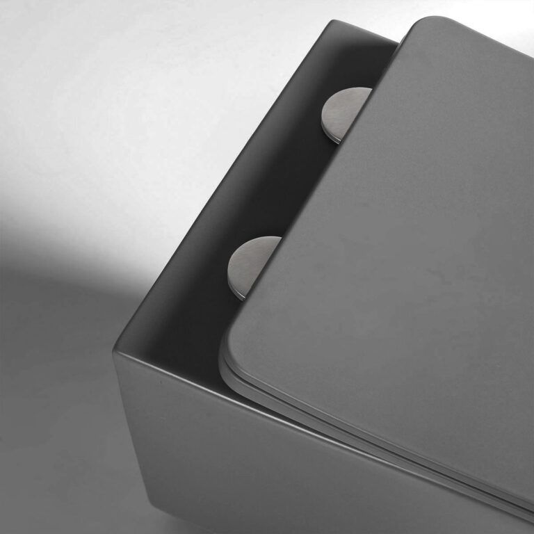 Приобрести vincea унитаз подвесной piatti q-line, ультратонкое сиденье, микролифт, антрацит матовый vt1-12ma