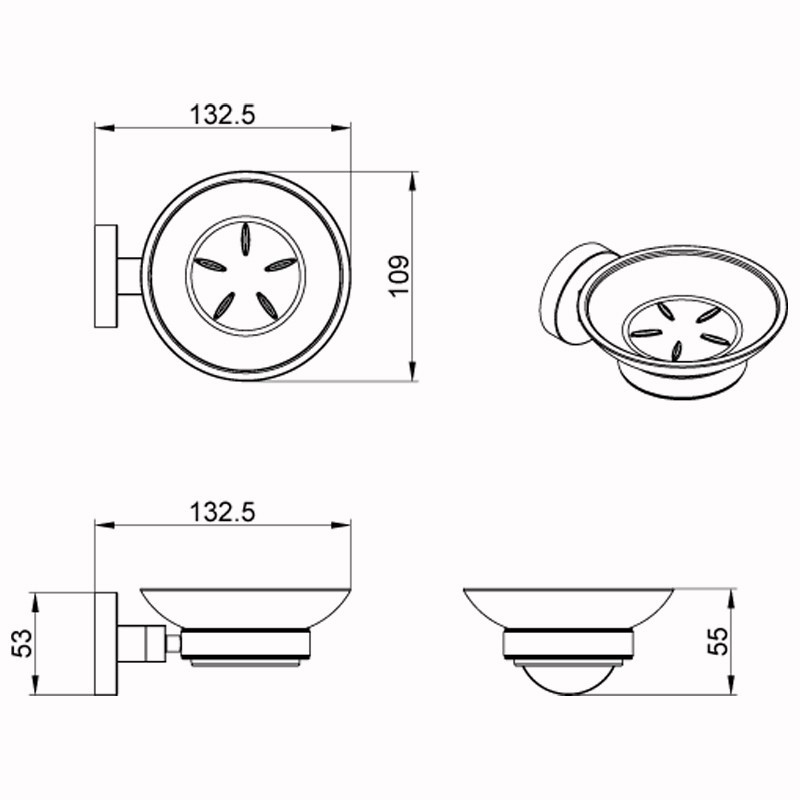 Приобрести azario мыльница nessy, хром\матовое стекло az73108