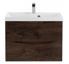 Тумба подвесная с раковиной BelBagno MARINO-600-2C-SO-RW-P 60 см, Rovere Moro