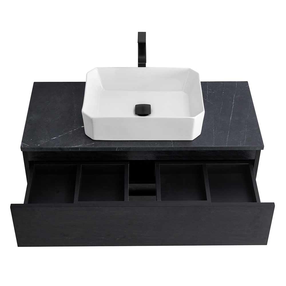 Приобрести cezares тумба со столешницей molveno 46 100 см nero, черная molveno 46-100-2c-so-nr