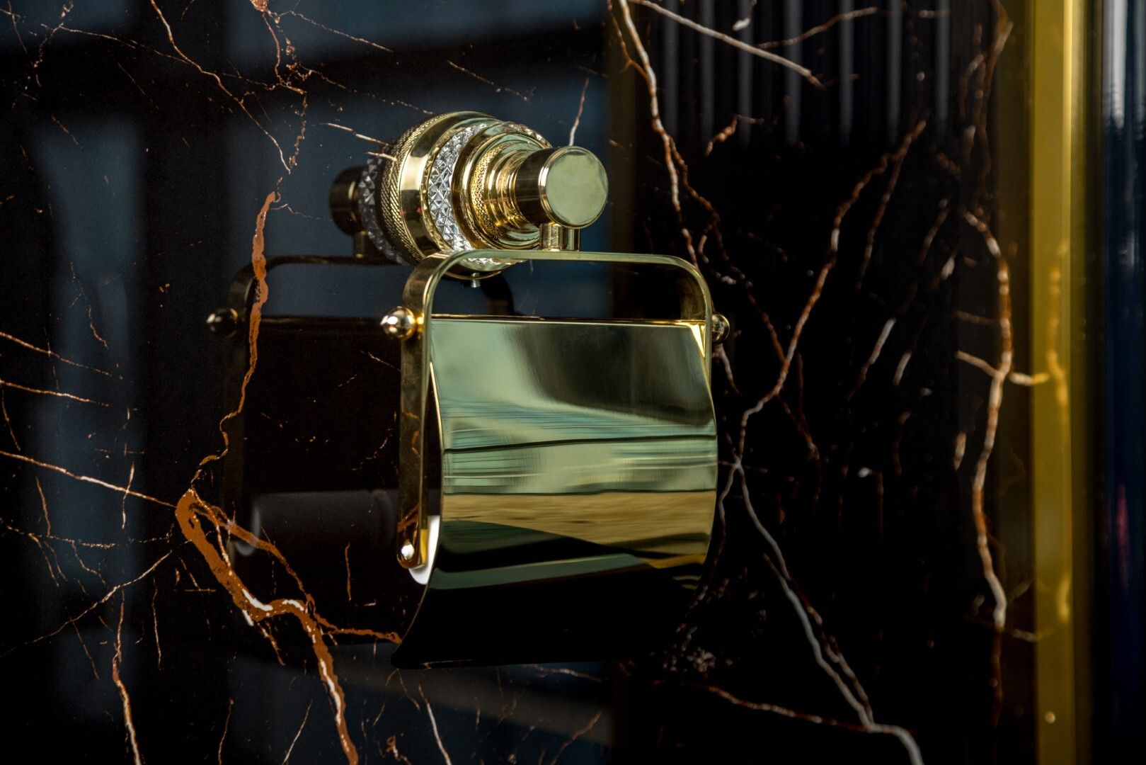 Приобрести boheme держатель туалетной бумаги aura золото\кристаллы 10241-g