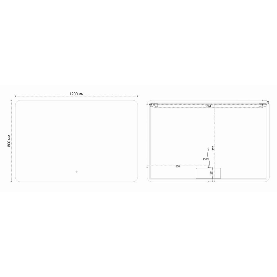 Приобрести vincea зеркало 120х80 см, с led подсветкой, сенсор, диммер подагрев vlm-3be120-2