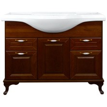 Loranto Тумба напольная с раковиной Пандора105 см, темный орех (массив Бук) CS00075994