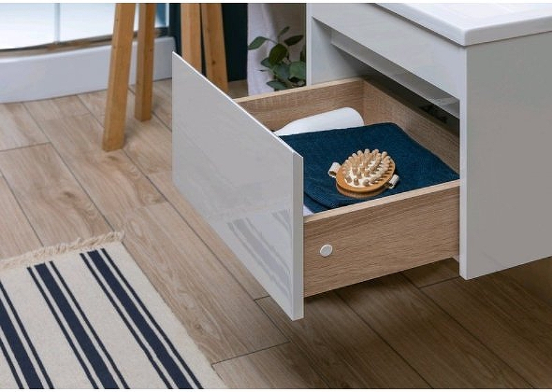 Приобрести aquanet тумба с раковиной токио 68 см, белая (подвесная, 1 ящик)