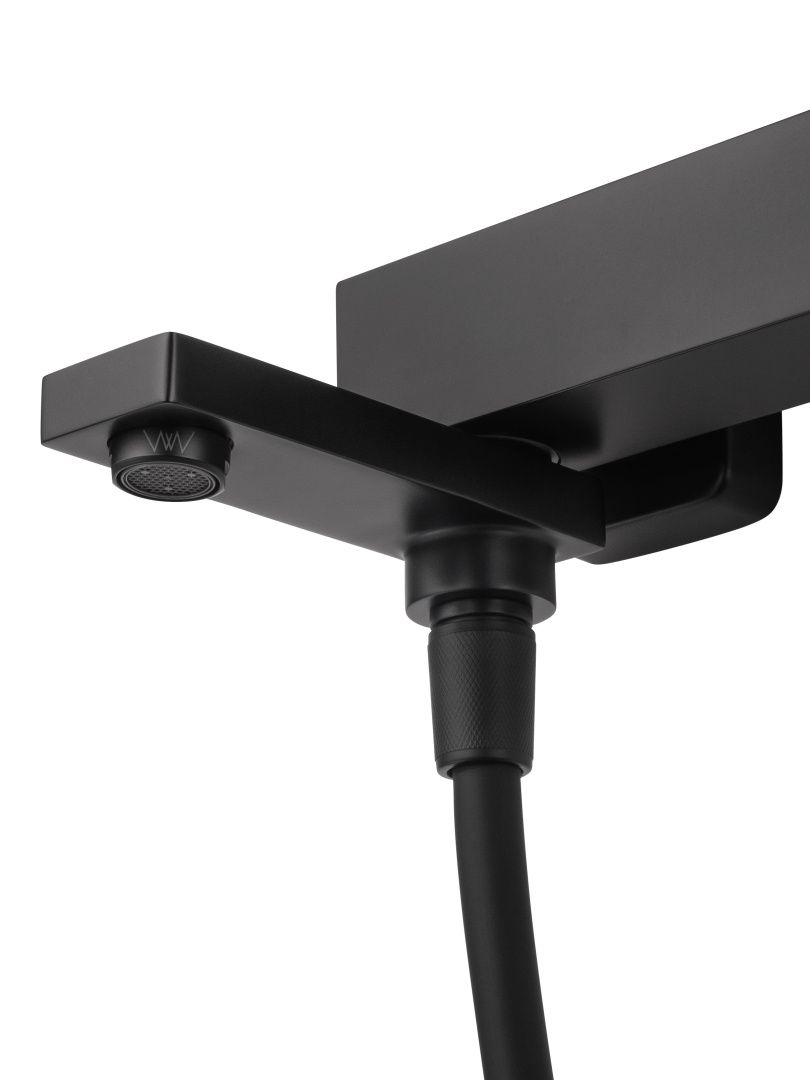 Приобрести смеситель для ванны с душем wonzon & woghand cube, черный матовый (ww-88639016-mb)