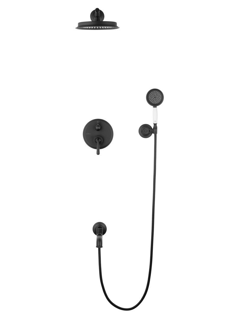 Приобрести душевая система встраиваемая wonzon & woghand steam, черный матовый (ww-88939008-mb)