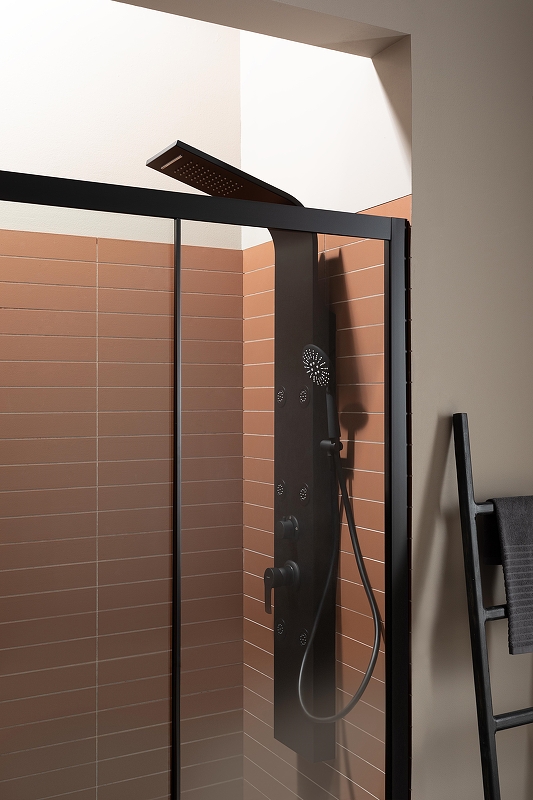 Приобрести aquanet душевая дверь pleasure ae60-n-150h200u-bt 150, прозрачное стекло