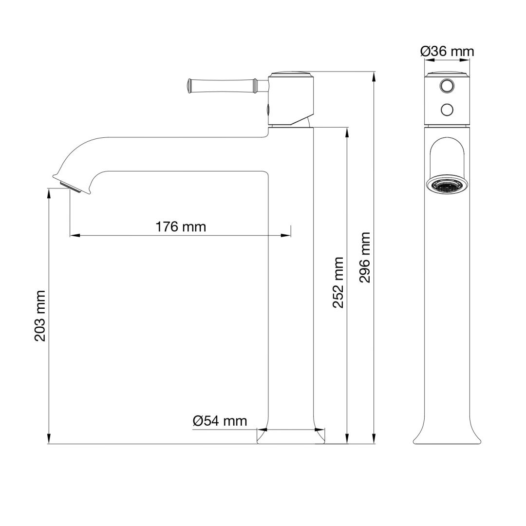 Приобрести смеситель для раковины высокий wonzon & woghand tor, хром (ww-88019073-cr)