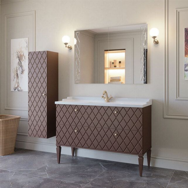 Приобрести caprigo тумба с раковиной roma 120 см, мокко