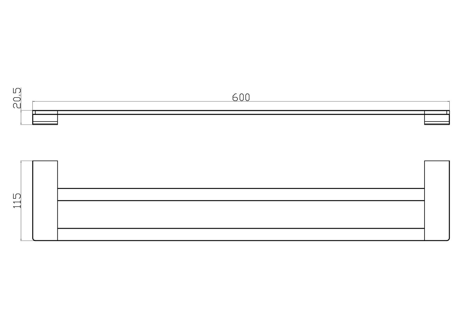 Приобрести полотенцедержатель двойной wonzon & woghand eclipse, глянцевое золото (ww-9111-lg)